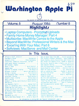 Washington Apple Pi Journal, August 1986