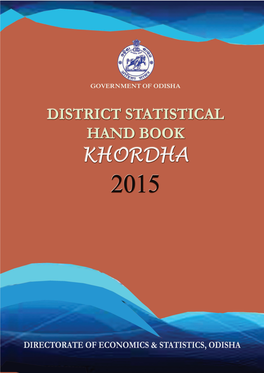 District Statistical Handbook Khordha 2015