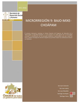 Microrregión 9: Bajo-Mixe- Choápam