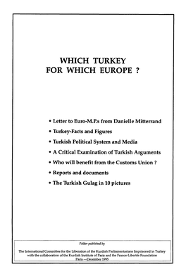 Which Turkey for Which Europe(PDF)