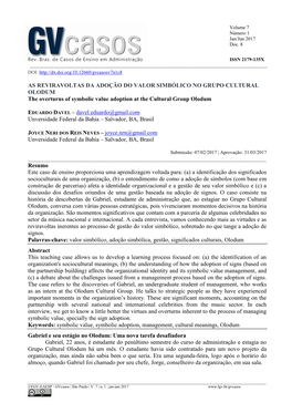 Casos De Ensino Em Administração ISSN 2179-135X ______DOI