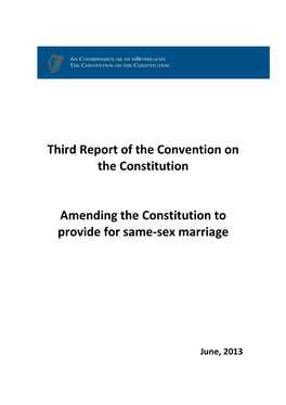 Third Report of the Convention on the Constitution Amending The