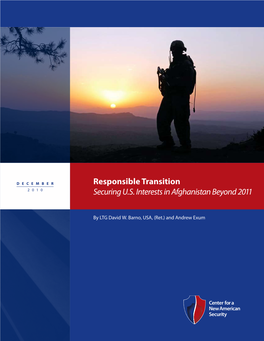 Responsible Transition 2010 Securing U.S