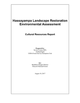 Hassayampa Heritage Specialist Report