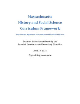 Massachusetts History and Social Science Curriculum Framework