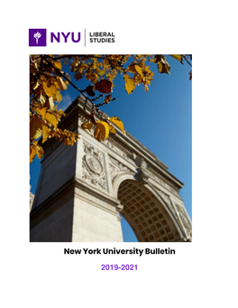 New York University Bulletin 2019-2021 Contents