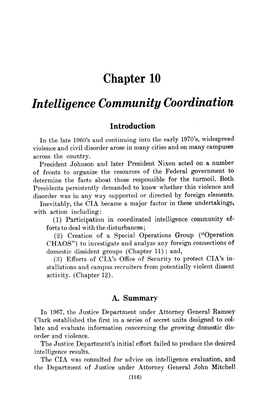 Intelligence Community Coordination