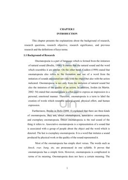 1 CHAPTER I INTRODUCTION This Chapter Presents the Explanations About the Background of Research, Research Questions, Research O