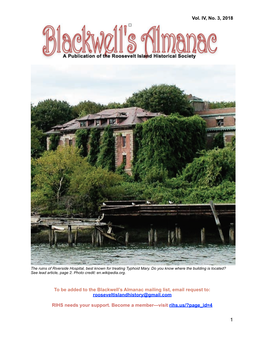 2018 August Issue Blackwell's Almanac