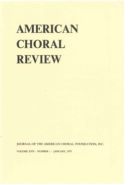 American Choral Review