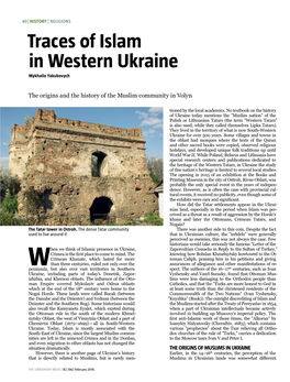 Traces of Islam in Western Ukraine Mykhailo Yakubovych