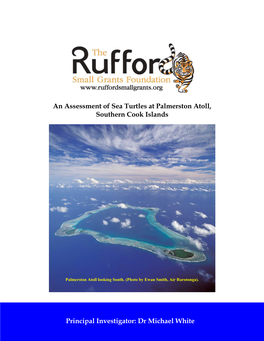 An Assessment of Sea Turtles at Palmerston Atoll, Southern Cook Islands