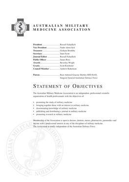Statement of Objectives