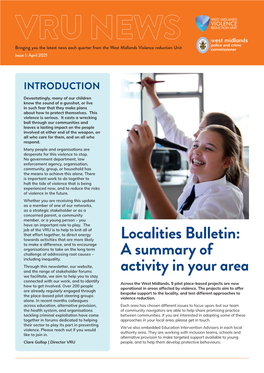 Localities Bulletin: a Summary of Activity in Your Area