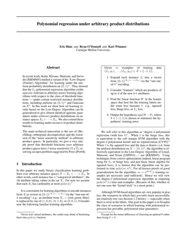 Polynomial Regression Under Arbitrary Product Distributions