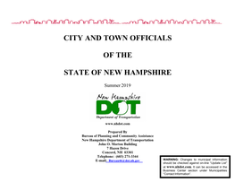 City and Town Officials of the State of New Hampshire
