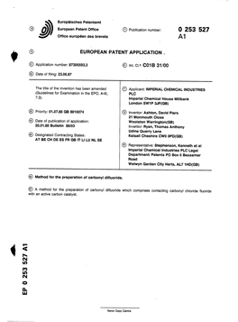 Method for the Preparation of Carbonyl Difluoride