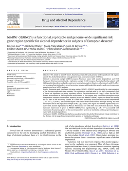 NKAIN1–SERINC2 Is a Functional, Replicable and Genome-Wide Signiﬁcant Risk