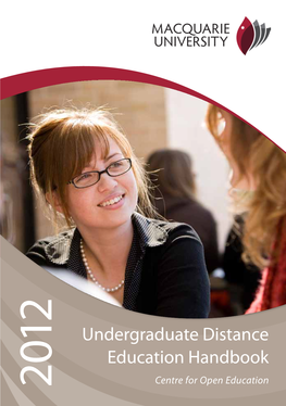 Undergraduate Distance Education Handbook Centre for Open Education 2012