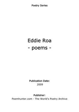 Eddie Roa - Poems