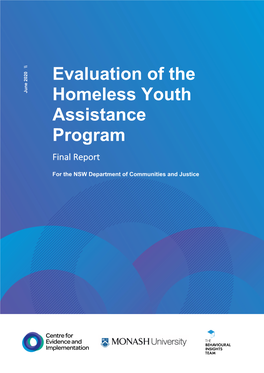 Evaluation of the Homeless Youth Assistance Program: Final Report, Centre for Evidence and Implementation, Sydney