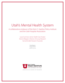 Utah's Mental Health System