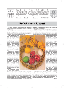 Veľká Noc – 1. Apríl