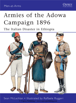 Armies of the Adowa Campaign 1896 the Italian Disaster in Ethiopia