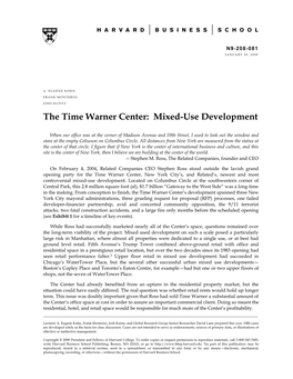 The Time Warner Center: Mixed-Use Development