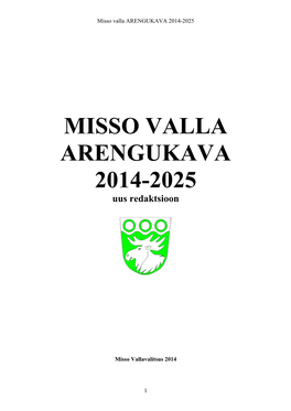 Misso Valla ARENGUKAVA 2014-2025