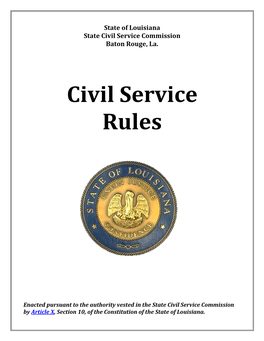 Civil Service Rules