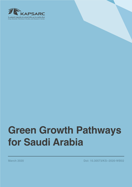 Green Growth Pathways for Saudi Arabia