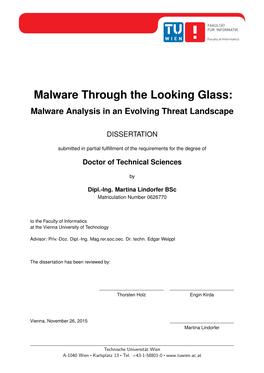 Malware Evolution Over Time Is an In- Teresting and Challenging Research Problem with Practical Applications