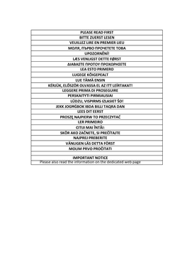 Technical Arrangement Postal Codes