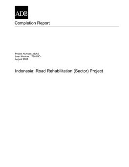 Project Number: 33062 Loan Number: 1798-INO August 2008