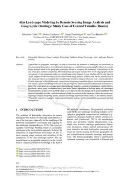 Alas Landscape Modeling by Remote Sensing Image Analysis and Geographic Ontology: Study Case of Central Yakutia (Russia)