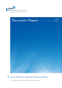 Discussion Papers March 2016