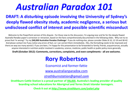 1. Australian Paradox