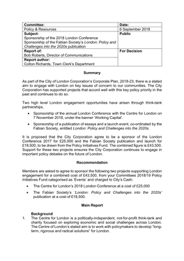 Committee Report Template