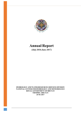 Annual Report Hydrology Division 2016-2017