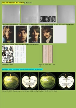 UK LP the Beatles