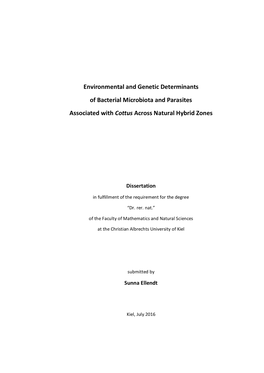 Environmental and Genetic Determinants of Bacterial Microbiota and Parasites Associated with Cottus Across Natural Hybrid Zones