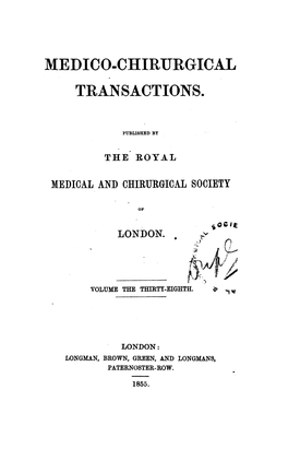 Medical and Chirurgica Society London