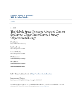 The Hubble Space Telescope Advanced Camera for Surveys