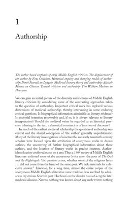 Historical Enquiry and Changing Models of Authorship