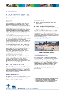 Beach Report 2008–09