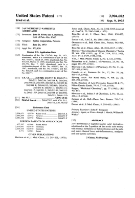 United States Patent (19) (11) 3,904,682 Fried Et Al