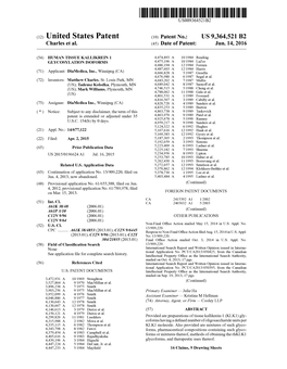 (12) United States Patent (10) Patent No.: US 9,364,521 B2 Charles Et Al