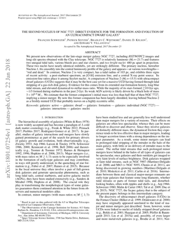 The Second Nucleus of Ngc 7727: Direct Evidence for the Formation and Evolution of an Ultracompact Dwarf Galaxy1