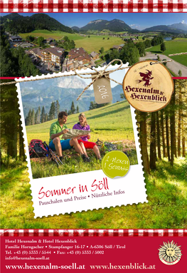 Sommer in Söll Die Vielfalt Des Söller Sommers Entdecken Und Genießen